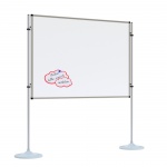 Stecktafel, 180x100 cm, beidseitig Stahlemaille weiß, 